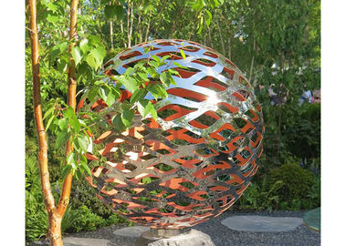 Bom preço. Esfera oca lustrada do metal da bola de 150 diâmetros escultura de aço inoxidável para o jardim on-line