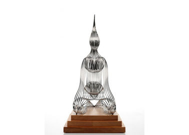 Bom preço. Figura assentada escultura contemporânea de aço inoxidável do fio da escultura abstrata on-line