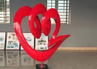 Bom preço. Vermelho de aço inoxidável das esculturas da arte da grande paisagem urbana vermelha da arte pintado on-line