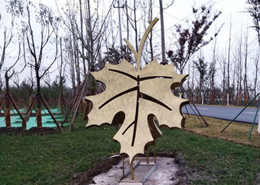 Bom preço. Escultura pintada do metal da arte folha de aço inoxidável para a decoração do parque do jardim on-line
