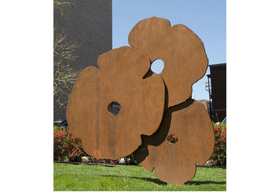 Bom preço. Escultura da flor do uso do jardim da soldadura, forma do costume da escultura de Rosa on-line
