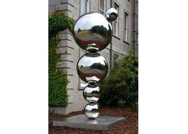 Bom preço. Escultura moderna lustrada espelho da bola da escultura de aço inoxidável para exterior on-line