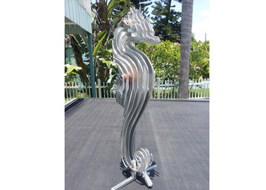 Bom preço. Revestimento de aço inoxidável exterior moderno de Matt da escultura do cavalo marinho da escultura on-line