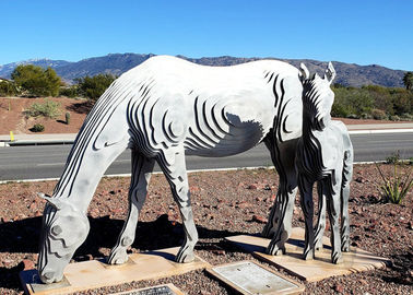 Bom preço. Vida - revestimento de aço inoxidável de Matt da escultura animal do sumário do cavalo do tamanho on-line