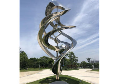 Espelho de aço inoxidável da escultura exterior moderna feita sob encomenda da arte do metal lustrado para o jardim
