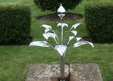 Bom preço. Escultura de aço inoxidável da flor do jardim da fabricação da escultura da arte exterior moderna on-line