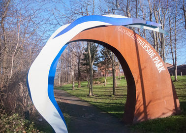 Bom preço. Arco exterior do aço de Corten do metal da decoração contemporânea do parque on-line