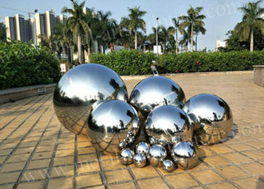 Bom preço. Grande escultura lustrada alta de aço inoxidável da bola do jardim para urbano on-line