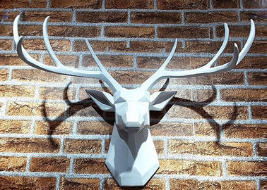 Bom preço. Escultura de aço inoxidável pintada animal da arte da parede dos cervos dos cervos do metal on-line