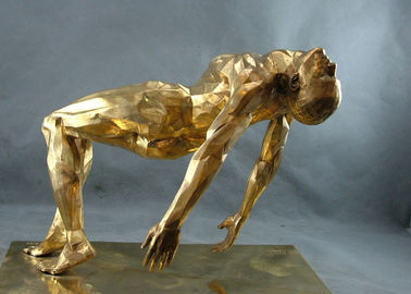 Bom preço. A escultura de bronze moderna, o ouro de bronze da escultura do homem terminou on-line
