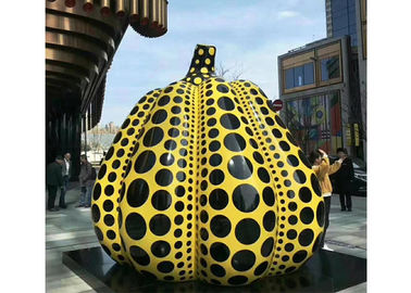 Bom preço. Escultura pintada exterior de aço inoxidável gigante da abóbora para a paisagem urbana on-line