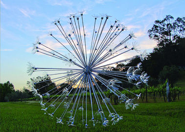 Bom preço. Escultura do dente-de-leão do fio Incredibly de aço, escultura de aço do dente-de-leão on-line