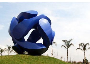 Bom preço. Escultura exterior pintada gigante do metal de aço inoxidável para o público on-line