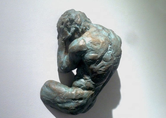 Vida - estátua do homem do bronze do molde da pátina da decoração da arte da parede do tamanho
