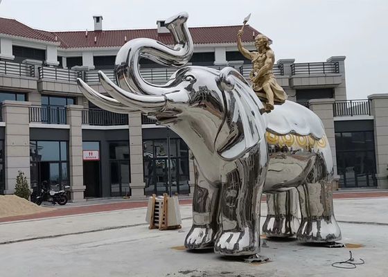 Bom preço. Vida - homem de bronze do tamanho que senta a escultura de aço inoxidável do elefante on-line