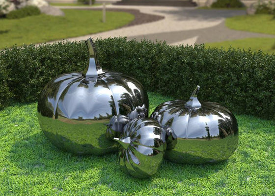Bom preço. Decoração exterior Art Stainless Steel Pumpkin Sculpture feito sob encomenda on-line