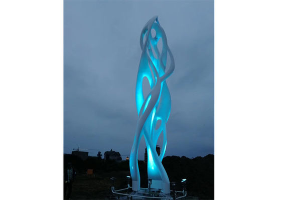 Bom preço. Escultura de iluminação exterior da grande cidade de aço inoxidável para a paisagem urbana on-line