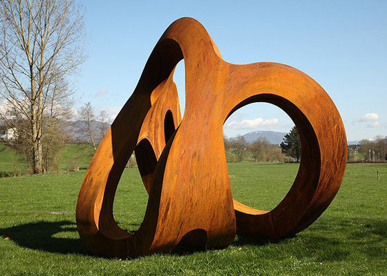 Bom preço. Escultura exterior de Rusty Corten Steel Garden Landscape on-line