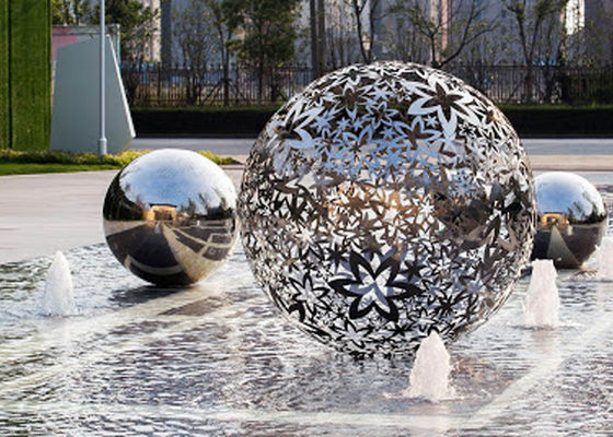Bom preço. escultura de aço inoxidável da bola da fonte de água 316 de 100cm on-line