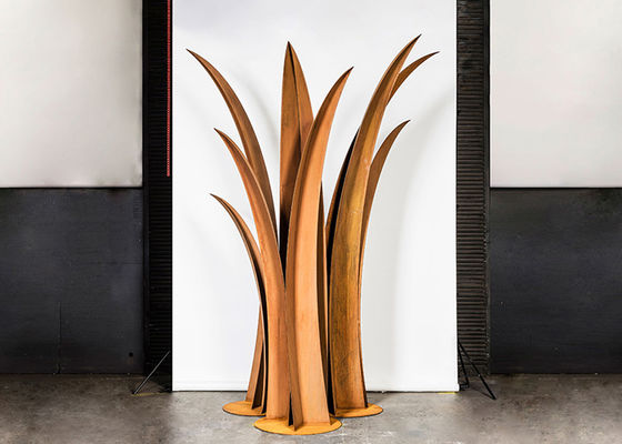 Bom preço. Decoração 2.8m Corten alto Reed Sculpture de aço do jardim on-line