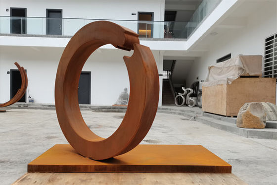 Bom preço. metal de aço Ring Sculpture de Corten do sumário da altura de 1.5m on-line