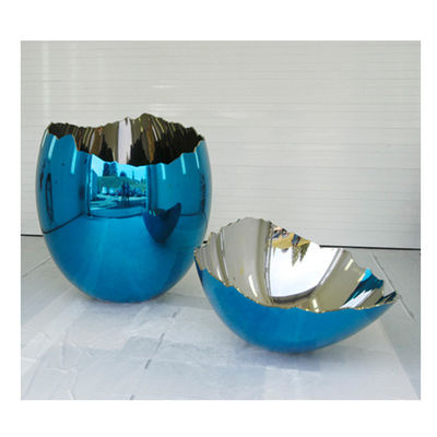 Bom preço. O ODM lustrou Shell Egg Sculpture quebrada de aço inoxidável on-line