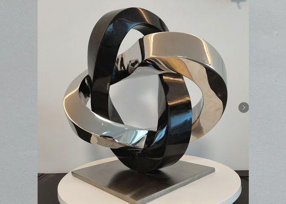 Bom preço. Escultura de aço inoxidável lustrada preta 41cm do granito 316 do sumário altos on-line