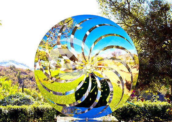 Bom preço. Moinho de vento de aço inoxidável lustrado espelho Art Sculptures do jardim do ODM on-line