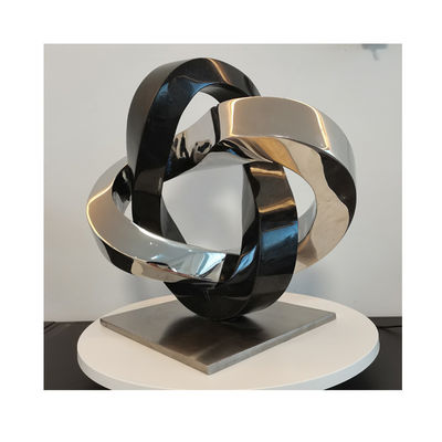 Bom preço. Escultura de arte abstrata de aço inoxidável moderno para decoração de interiores on-line