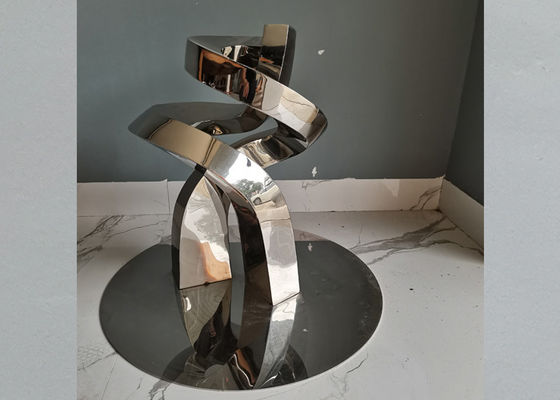 escultura de aço inoxidável lustrada moderna da altura de 51cm para a decoração da tabela