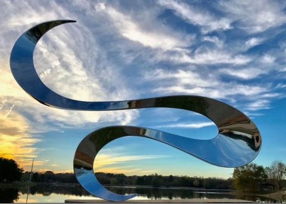 Bom preço. Escultura abstrata de aço inoxidável lustrada moderna do ODM on-line
