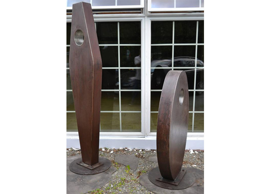A decoração do jardim pintou a arte de aço inoxidável da escultura do metal altura de 200cm/de 160cm