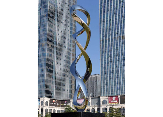 Bom preço. a elevação de 300cm lustrou a escultura abstrata de aço inoxidável de roda on-line