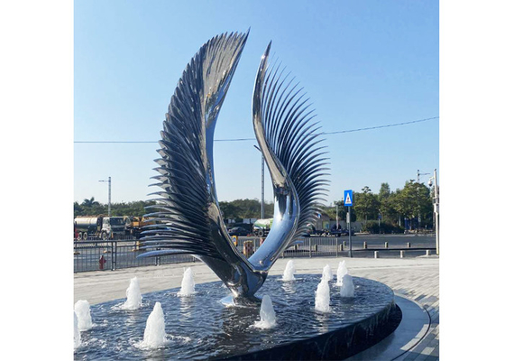 Bom preço. Fonte de água de aço inoxidável das asas da decoração 316 exteriores modernos on-line