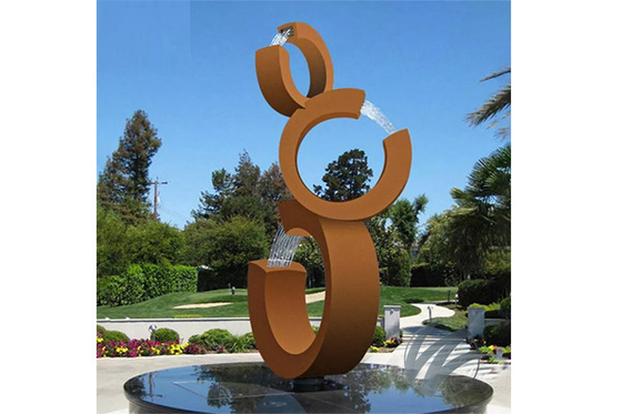 Bom preço. Projeto moderno exterior de Rusty Corten Steel Water Fountain 3C do jardim on-line